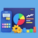 Visualisierung eines Handys und verschiedener Charts