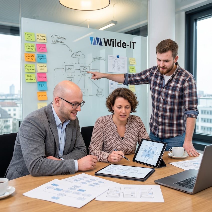 KI Anwendungsfälle Workshop Wilde IT findet KI Anwendungsfälle in einem Unternehmen